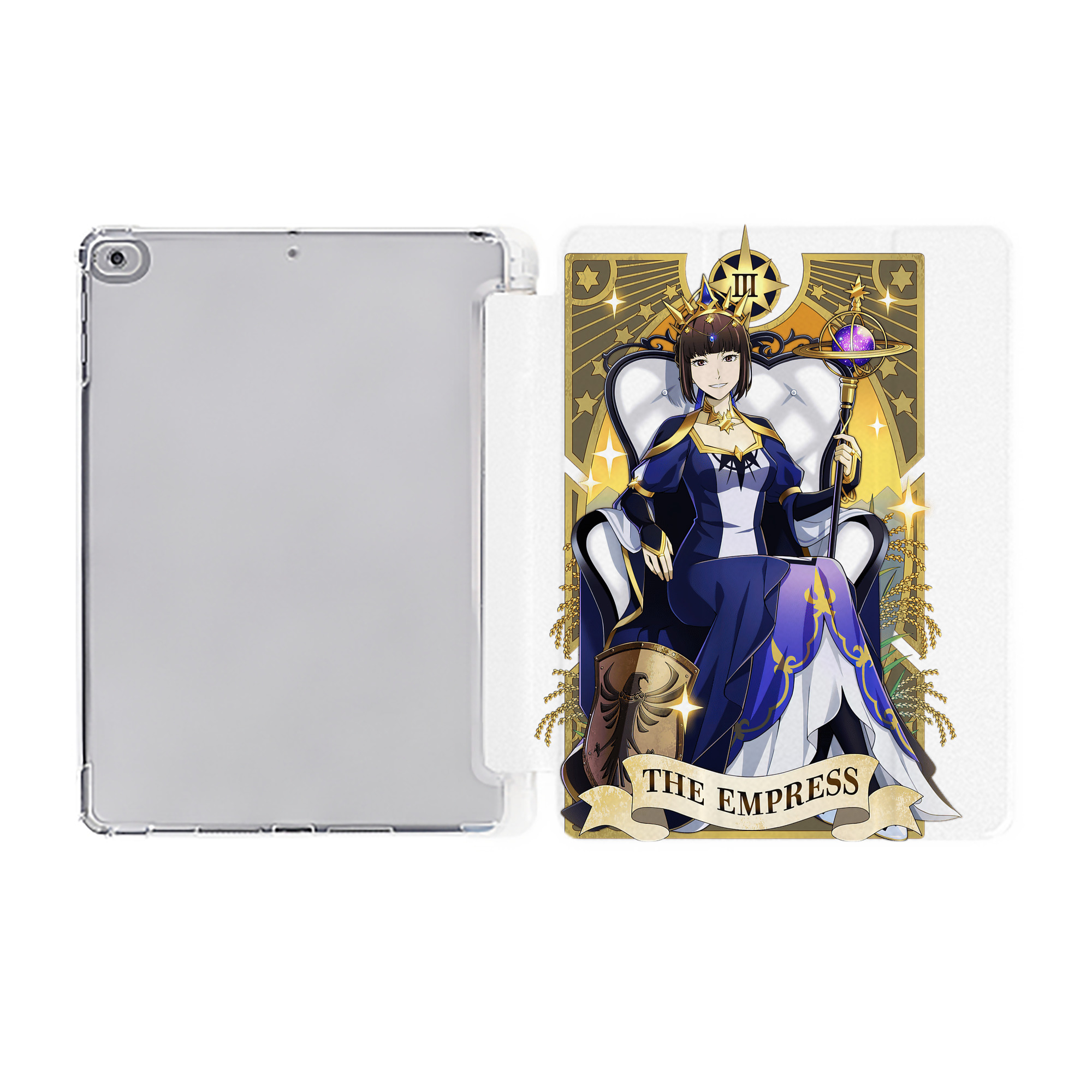 （画像用） 文豪ストレイドッグス Bungo Stray Dogs IPad ケース ペン収納付き 三つ折りスタンド PUレザー×シリコン 対応機種9.5/10.5/10.9インチ